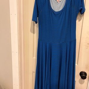 Fun blue dress that has a nice stretch!